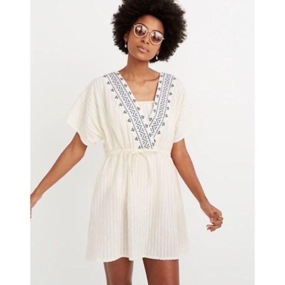Madewell Cream Embroidered Cover-Up